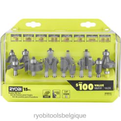 accessoires RYOBI 15 pièces. jeu de mèches de routeur 486FN764