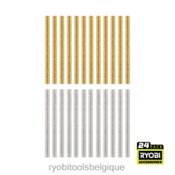 accessoires RYOBI 24 pièces. mini bâtons de colle pailletée 486FN740