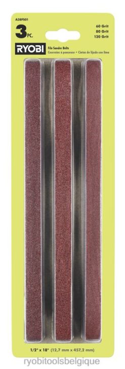 accessoires RYOBI 3 pièces. bandes de ponceuse à limer 486FN770