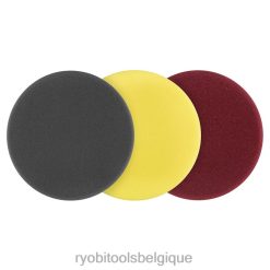 accessoires RYOBI 3 pièces. Ensemble de 5 tampons variés pour polisseuse à double action en mousse 486FN776