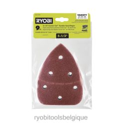 accessoires RYOBI 9 pièces. Papier de verre pour ponceuse à chat 5-1/2 coins 486FN769