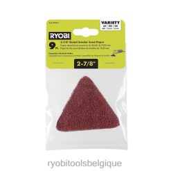 accessoires RYOBI 9 pièces. Papier de verre pour ponceuse de détail 2-7/8 486FN768