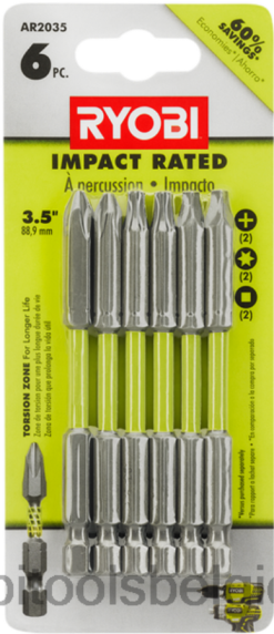 accessoires RYOBI Kit de conduite à impact de 3,5 en 6 pièces 486FN825