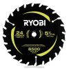 accessoires RYOBI Lame de scie à parquet 5-1/2 à 24 dents avec pointe en carbure 486FN722