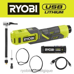 éclairage style de vie et loisirs RYOBI kit de gonfleur haute pression au lithium usb 486FN487