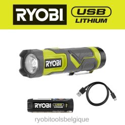 éclairage style de vie et loisirs RYOBI Kit de lampe de poche LED compacte au lithium USB 486FN504