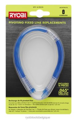 Extérieur RYOBI Ligne fixe de remplacement pour ligne fixe pivotante 2 en 1 et tête à lame 486FN254