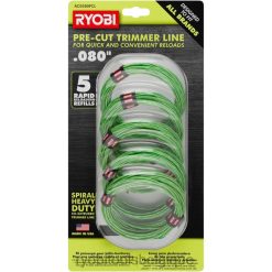 Extérieur RYOBI Ligne spirale prédécoupée .080 (paquet de 5) 486FN250