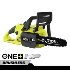 Extérieur RYOBI Tronçonneuse 18v one+ hp brushless 10 avec batterie 4ah et chargeur 486FN363