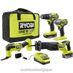 outils électroportatifs RYOBI Kit combiné 18 V One+ 4 outils 486FN873