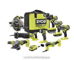 outils électroportatifs RYOBI Kit combiné 8 outils sans balais 18 V 486FN870