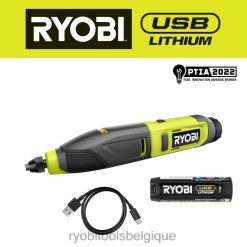 outils électroportatifs RYOBI Kit de sculpture sur batterie au lithium USB 486FN150