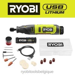 outils électroportatifs RYOBI kit d'outils rotatifs au lithium usb 486FN151